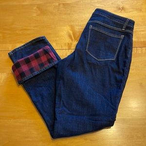 Lee Dark Wash Fleece Lined Thermal Jeans NWOT Womens 12
